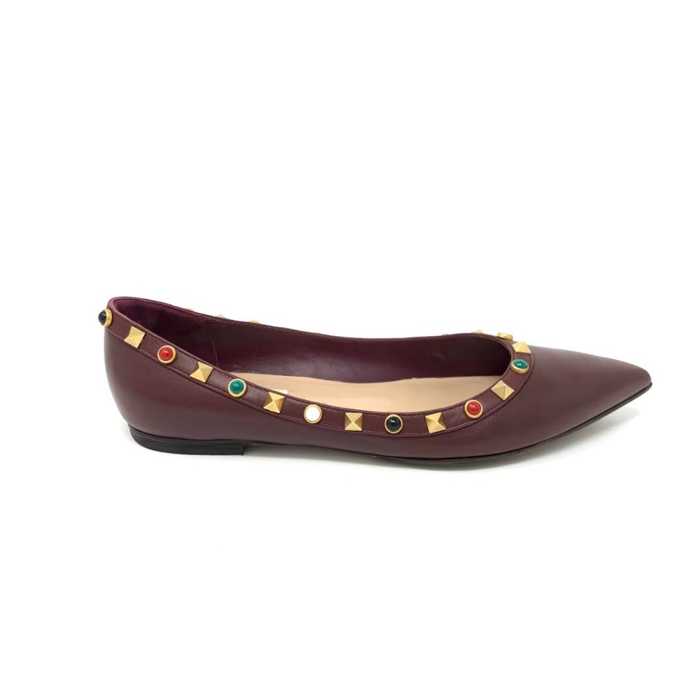 Valentino Rockstud Leather Flats